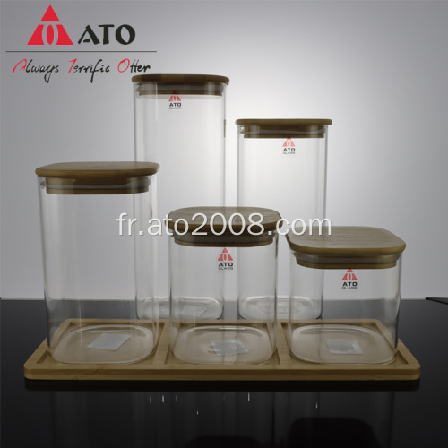 ATO High Borosilicate Glass Tea Storage Bottle Conteneur